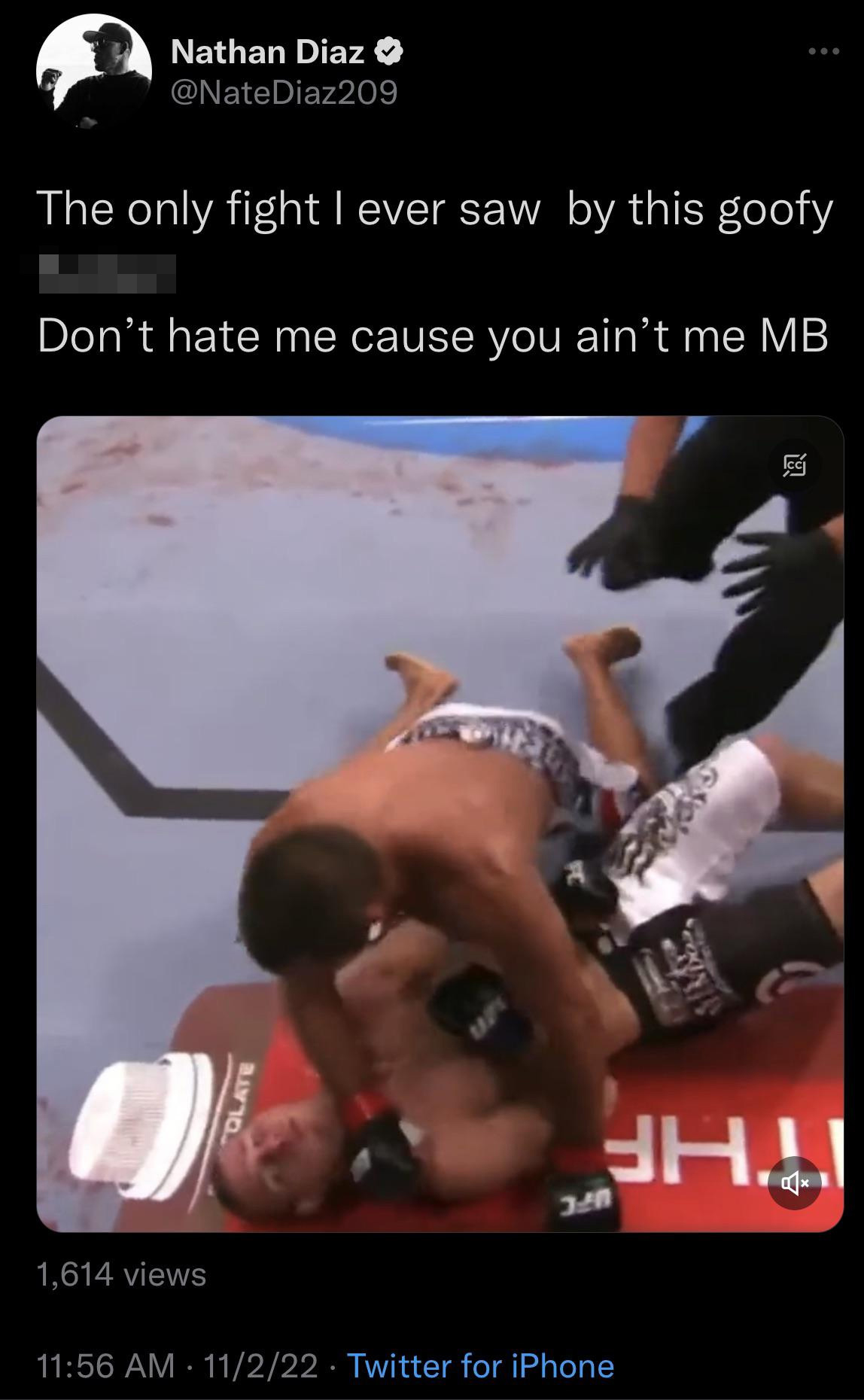 Don't hate my me, you ain’t me - Nate Diaz attacks Michael Bisping following the UFC legend backing Jake Paul in fight