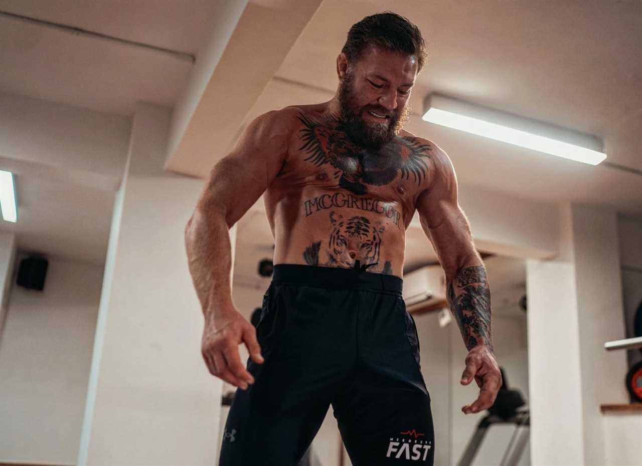 Conor McGregor's insanely jacked body after dramatic body transformation is revealed as he prepares to fight in the 2023 UFC Return.