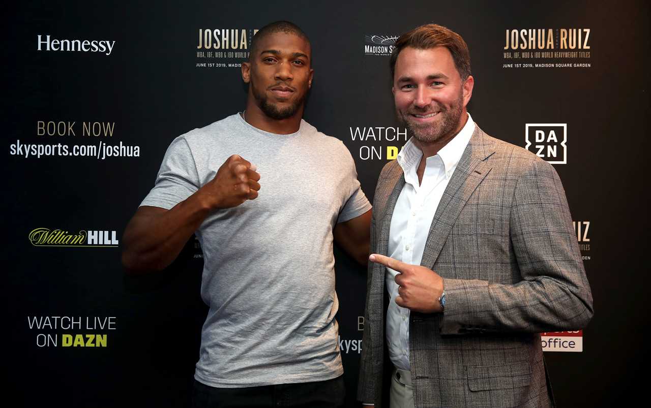 Eddie Hearn, Anthony Joshua's promoter, reveals plans for Deontay Wilder's fight with Middle East keen hostesses