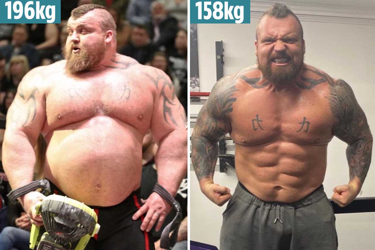 Eddie Hall's incredible body transformation after losing SIX STONE to fight against Game of Thrones star Hafthor Bornsson