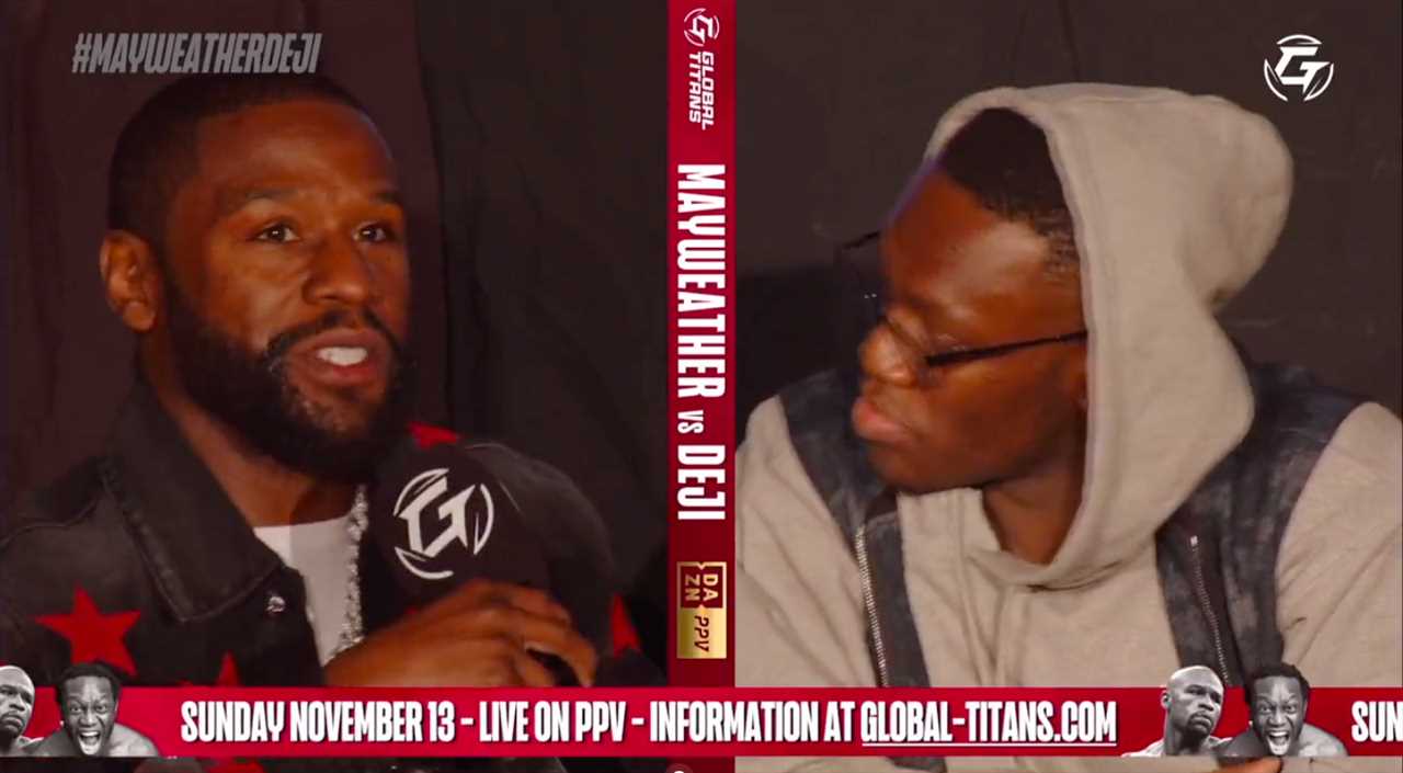 Floyd Mayweather talks to fight in the UK during February, after Deji, a British YouTube boxing star, has shown interest.