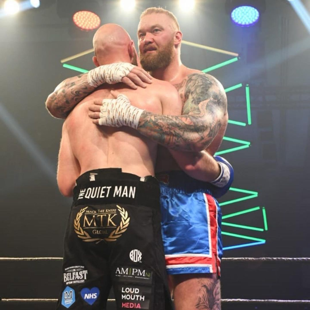 After Nile Wilson, the former World's Strongest Man, offers to punch Eddie Hall, Nile Wilson is ejected.