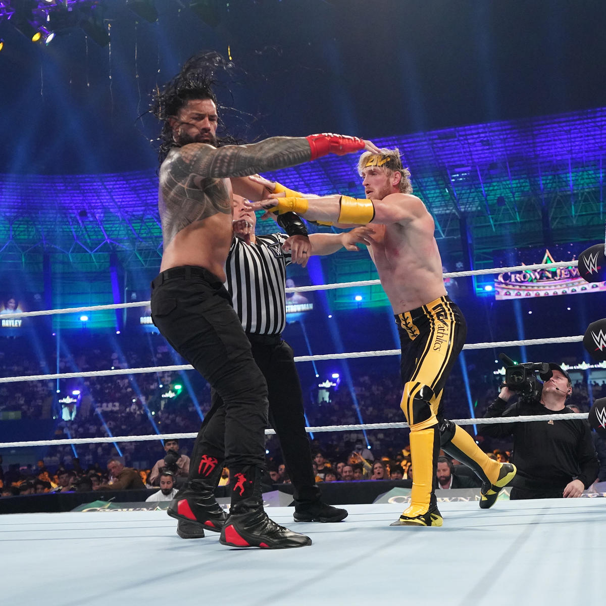Jake Paul is open to joining WWE along with Logan, and claims that YouTube stars will become future champions after the Crown Jewel match.