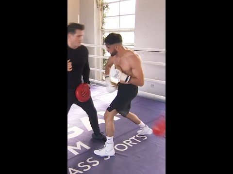 Adam Azim RUTALLY knocks the trainer's pad clean!