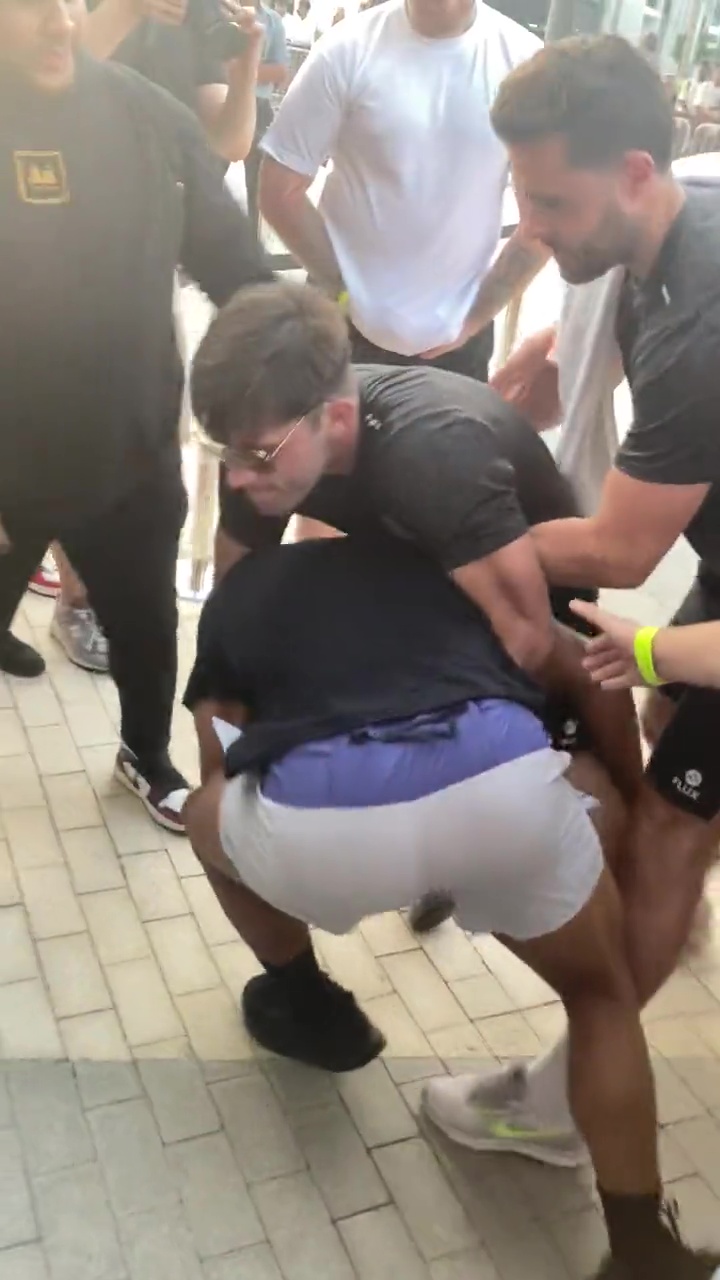 Love Island star Jack Fincham and Anthony Taylor get into a heated argument ahead of a boxing match.