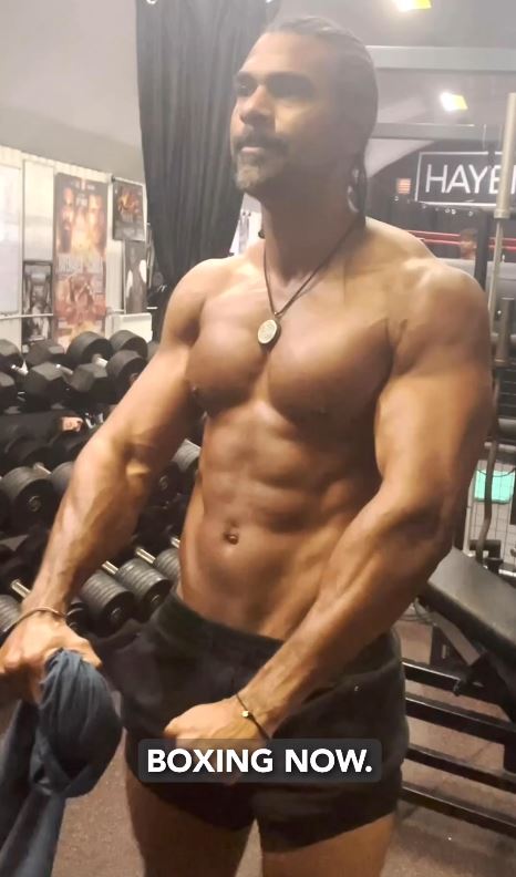 David Haye promises to get from fat to fit in eight weeks as he displays 'ridiculous rolls' and 'unsightly belly'