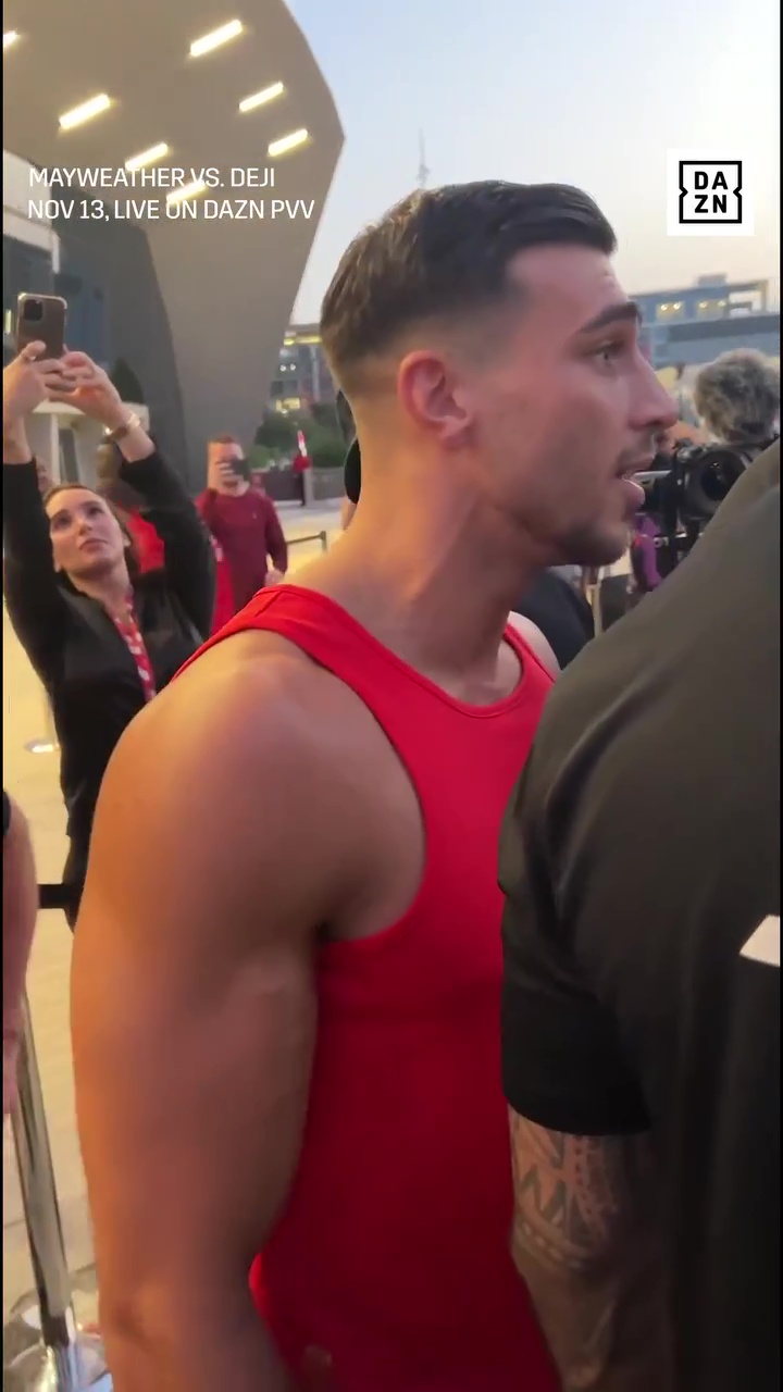 You're already nervous - Tommy Fury is made to laugh by a rival after he forgets the fight date for Paul Bamba bout.