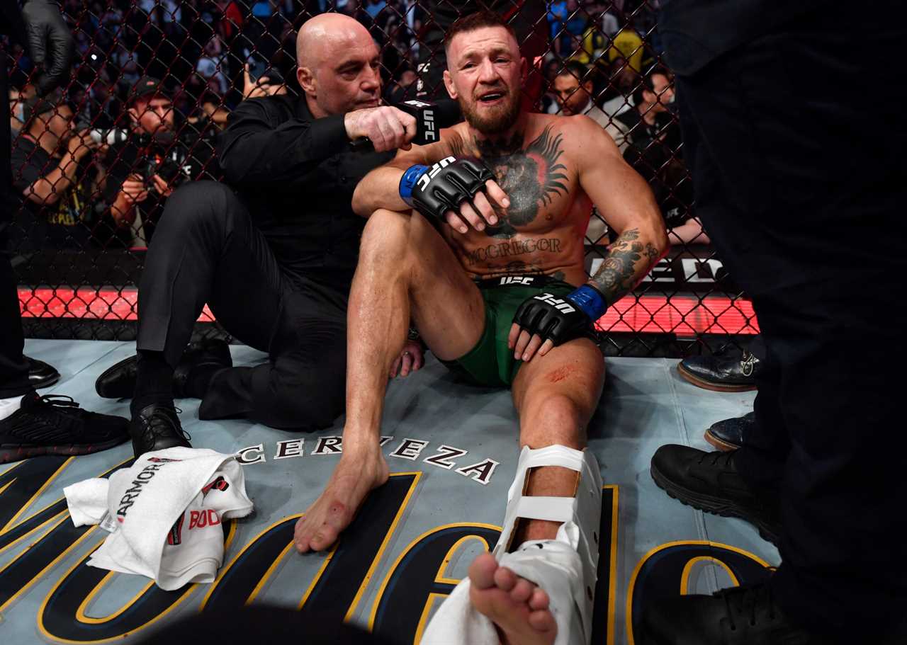 Conor McGregor, UFC star, works on jiu jitsu training. He reveals that his goal is to hit nothing but skull & gut.