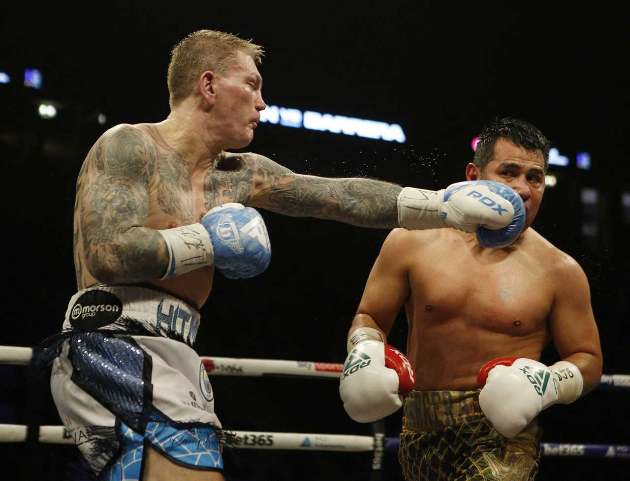 After using a zimmer frame, two nurses and ring walking, Ricky Hatton enjoys entertaining Marco Antonio Barrera bout