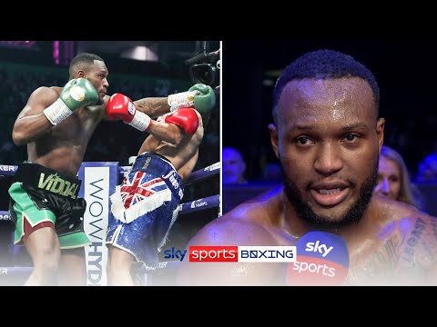 Viddal Riley reacts after his ONE-PUNCHKO win over Ross McGuigan