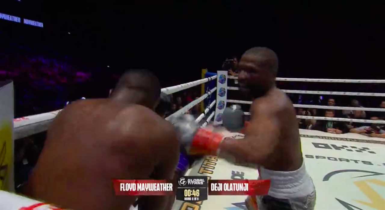 Floyd Mayweather admits that he was GLAD Deji, who landed punch in the exhibition after he stopped YouTuber in round six