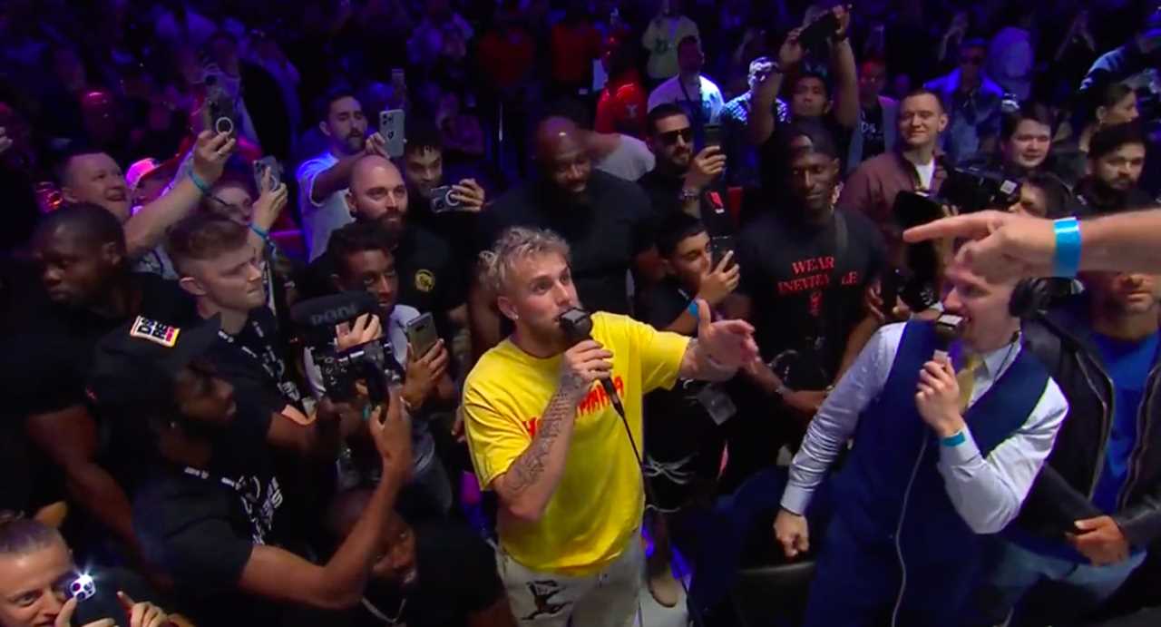 Jake Paul is called to fight by John Fury, the topless John Fury fighter after Tommy, a YouTube star, yells at him from the ringside of Mayweather card