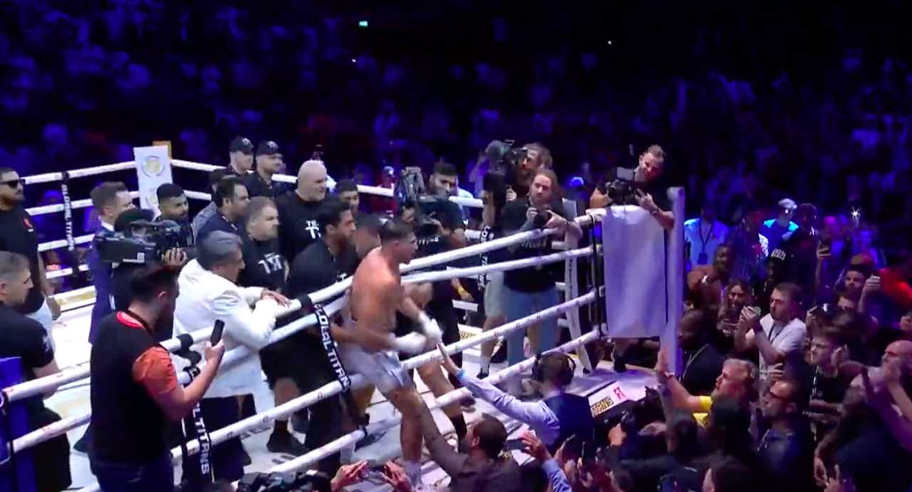 Jake Paul is called to fight by John Fury, the topless John Fury fighter after Tommy, a YouTube star, yells at him from the ringside of Mayweather card