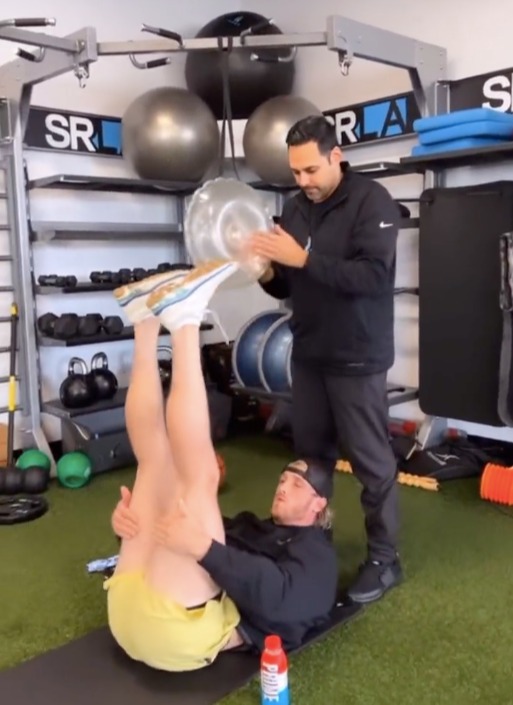 Logan Paul is already back in training, despite the horror knee injury that Roman Reigns inflicted on him as a WWE star and YouTuber