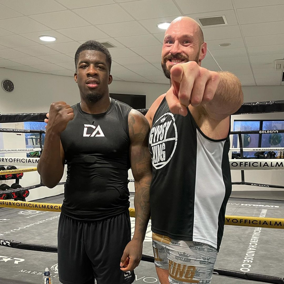 Tyson Fury's sparring partner David Adeleye has become so used to Gypsy King's camp that he's been insured with champ's CAR