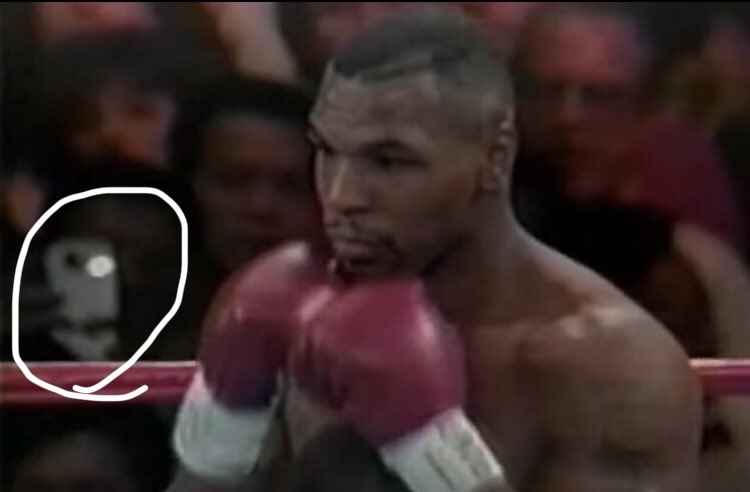 Time traveller Mike Tyson's fight with Peter McNeeley was witnessed by eagle-eyed fans in 1995