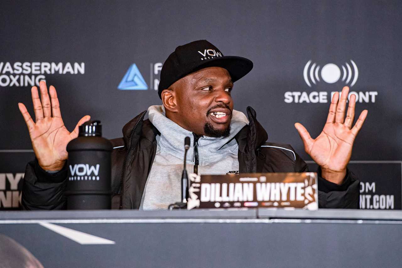 Dillian Whyte says Tyson Fury is just a large guy. He's not technically sound and relies on his size.