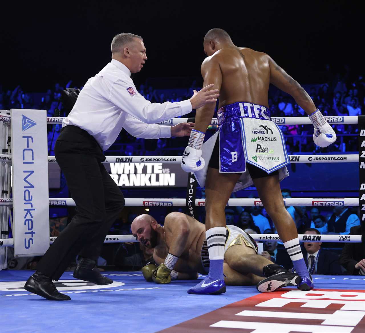 Fabio Wardley manages to save Nathan Gorman's nose and win the British heavyweight title