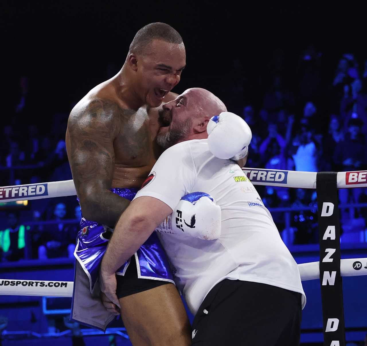 Fabio Wardley manages to save Nathan Gorman's nose and win the British heavyweight title