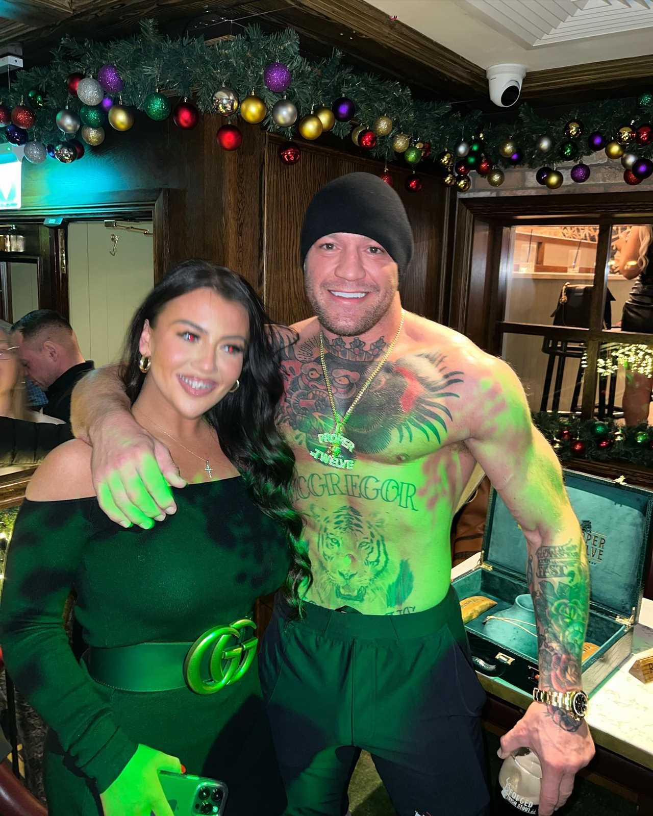 Conor McGregor's incredible body transformation is revealed as UFC star shows off Proper Twelve Gold Chain on night with friends