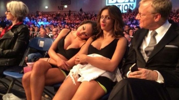 As the pair prepare for Trilogy, a stunning ring girl fell asleep in Tyson Fury’s fight against Derek Chisora.