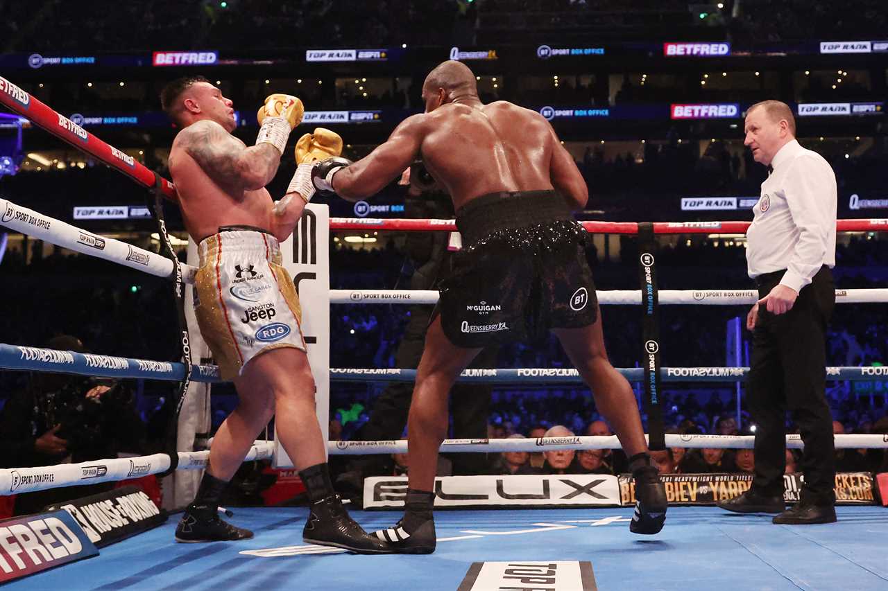 Dubois brutally knocks out Lerena in the third round. He bounces back from being floored THREE more times and having suffered a knee injury.