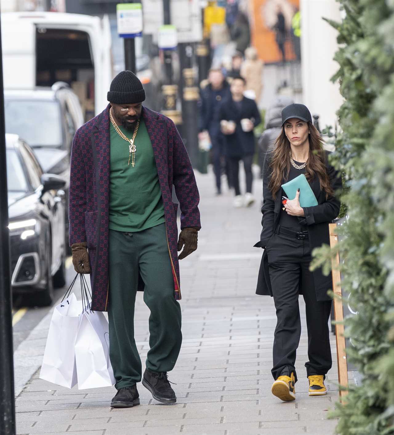 Derek Chisora, a manager shopping for scented candles, shows off his horrendous-looking eye injury from Tyson Fury defeat.
