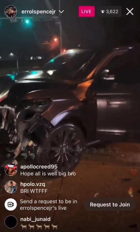 Boxer Errol Spence Jr was involved in another horrible head-on car accident with a '14-year old who stole his parent's car'