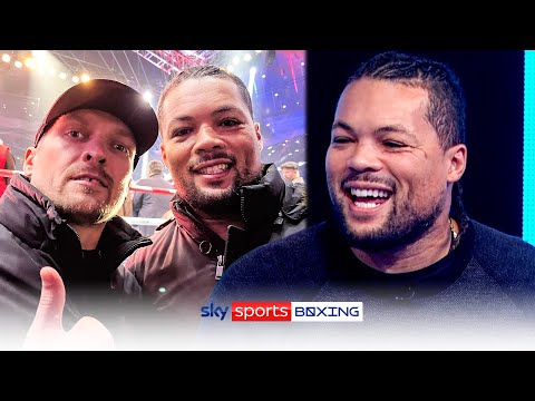 Joe Joyce said it was awkward sitting next to Usyk in the Fury vs Chisora fight