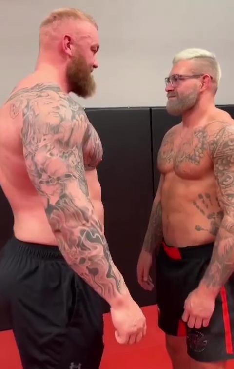 Video: Watch huge Game of Thrones star Hafthor Bor Bjornsson being 'humbled badly' by a wrestler half his height