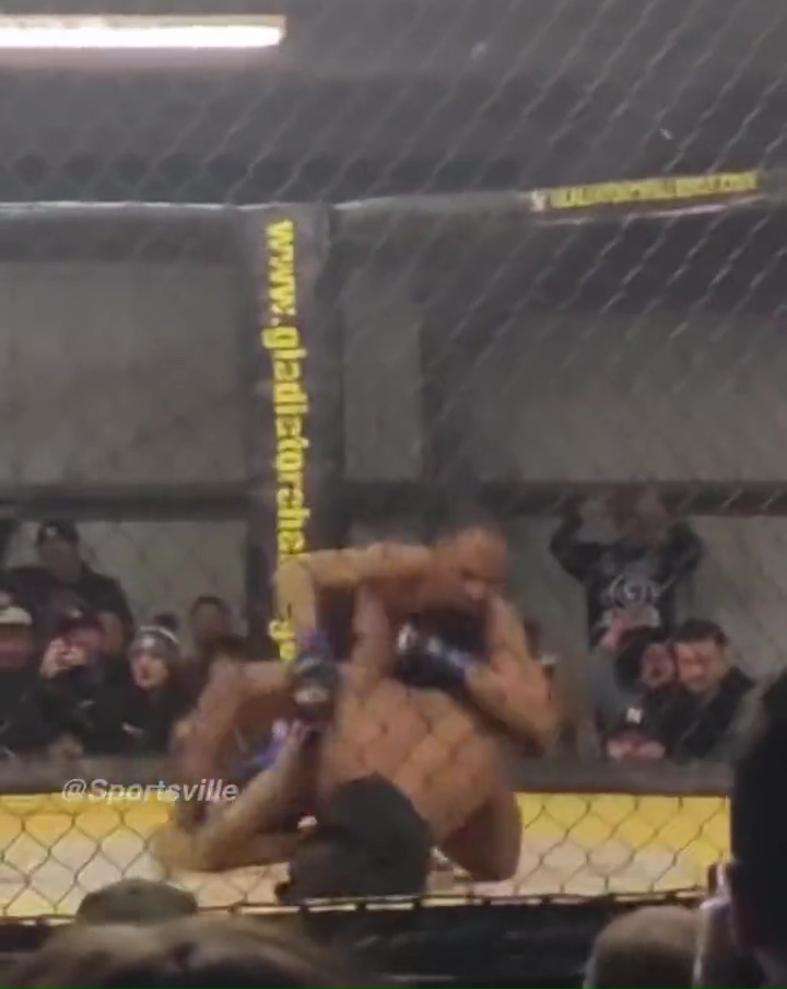 Zion Clark, a MMA fighter who was born without legs, wins his first fight after overcoming a strong opponent.