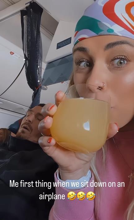 Paige VanZant tries to convince husband Austin Vanderford to join mile-high club in X-rated confession while on flight