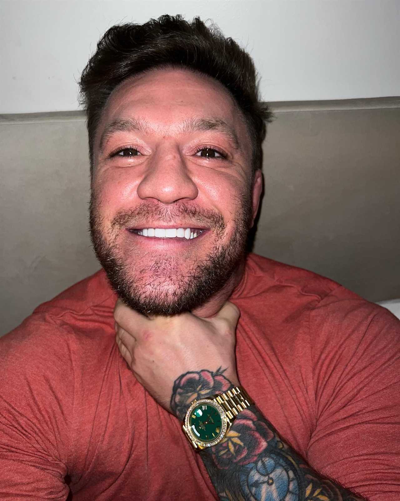 Fans are concerned about Conor McGregor, UFC star who chokes himself while showing off his PS70k Rolex at a now-deleted photo