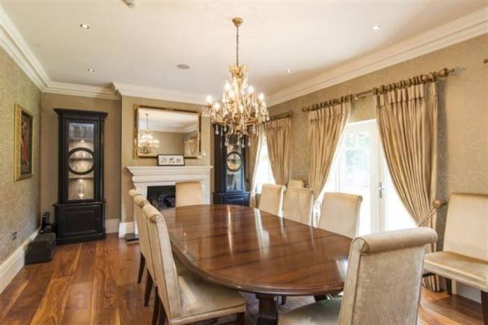 The dining room is spacious for McGregor and his family