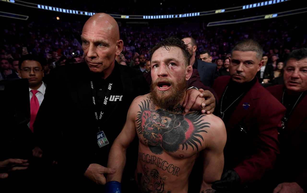 Conor McGregor left the arena after his devastating defeat and brawl