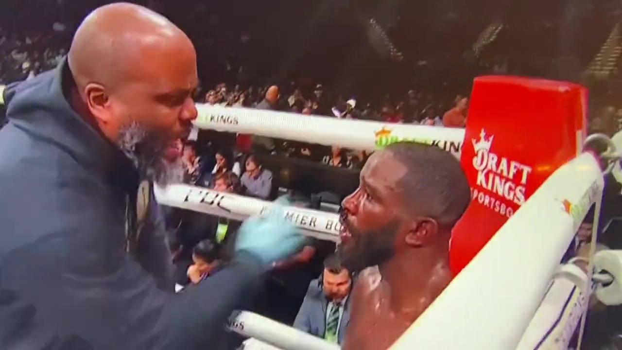 Watch Demond Nicholson, boxer, get repeatedly SLAPPED by his coach in the corner during heavy points loss against Demetrius Andrade