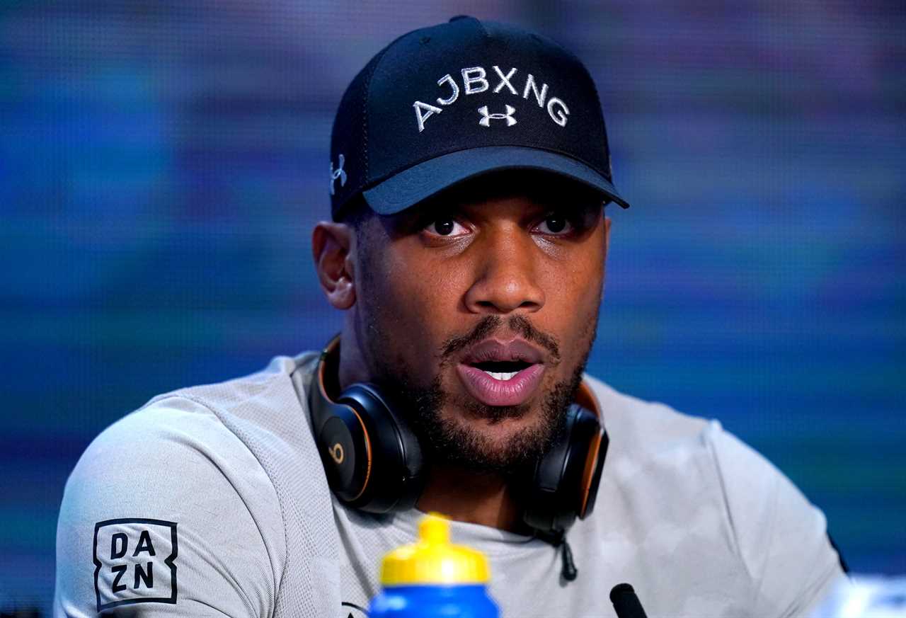 Eddie Hearn says Anthony Joshua is training in America as he 'can't breathe in the UK' and will return to America'reinvigorated.