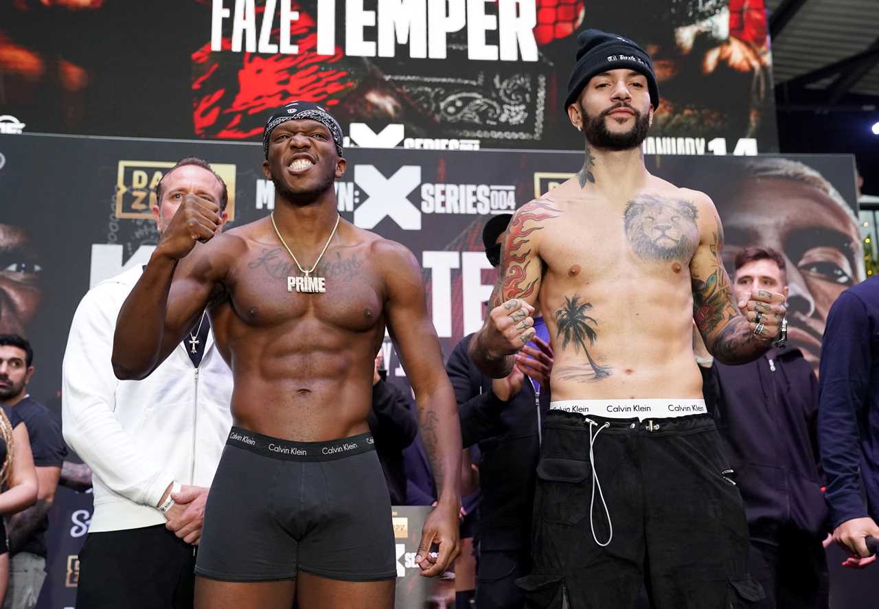 KSI vs FaZeTemporrr: UK start, stream, TV channel and undercard for massive Misfits Boxing fight TONIGHT