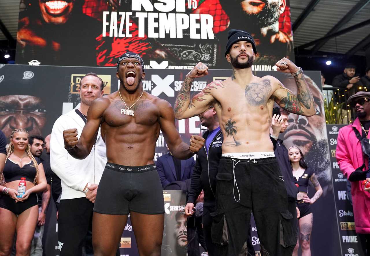 KSI vs FaZeTemperrr ring time - What time will the big Misfits Boxing fight begin tonight?