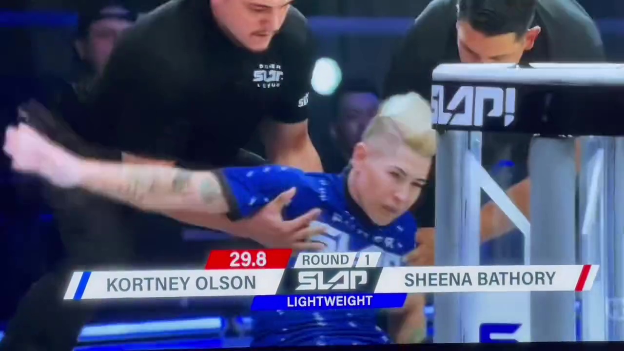 Conor McGregor jokes that Robbie Keane, a power slap contestant, has 'turned into Robbie Keane as she forward rolls after taking a brutal hit
