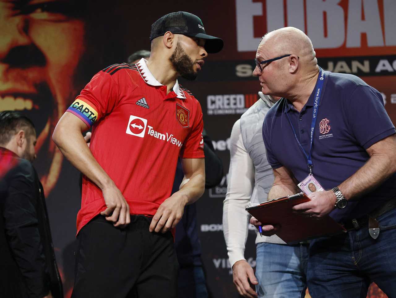 After homophobia row, Chris Eubank Jr. wears a Man Utd shirt and weighs in with Liam Smith.