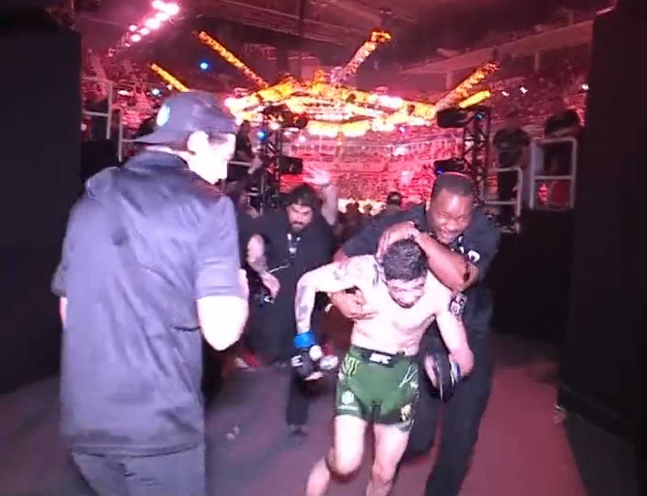 After UFC 283 victory over Figueiredo, Brandon Moreno was hurried from the arena by his fuming Brazilian fans who pelted him with beer and food.