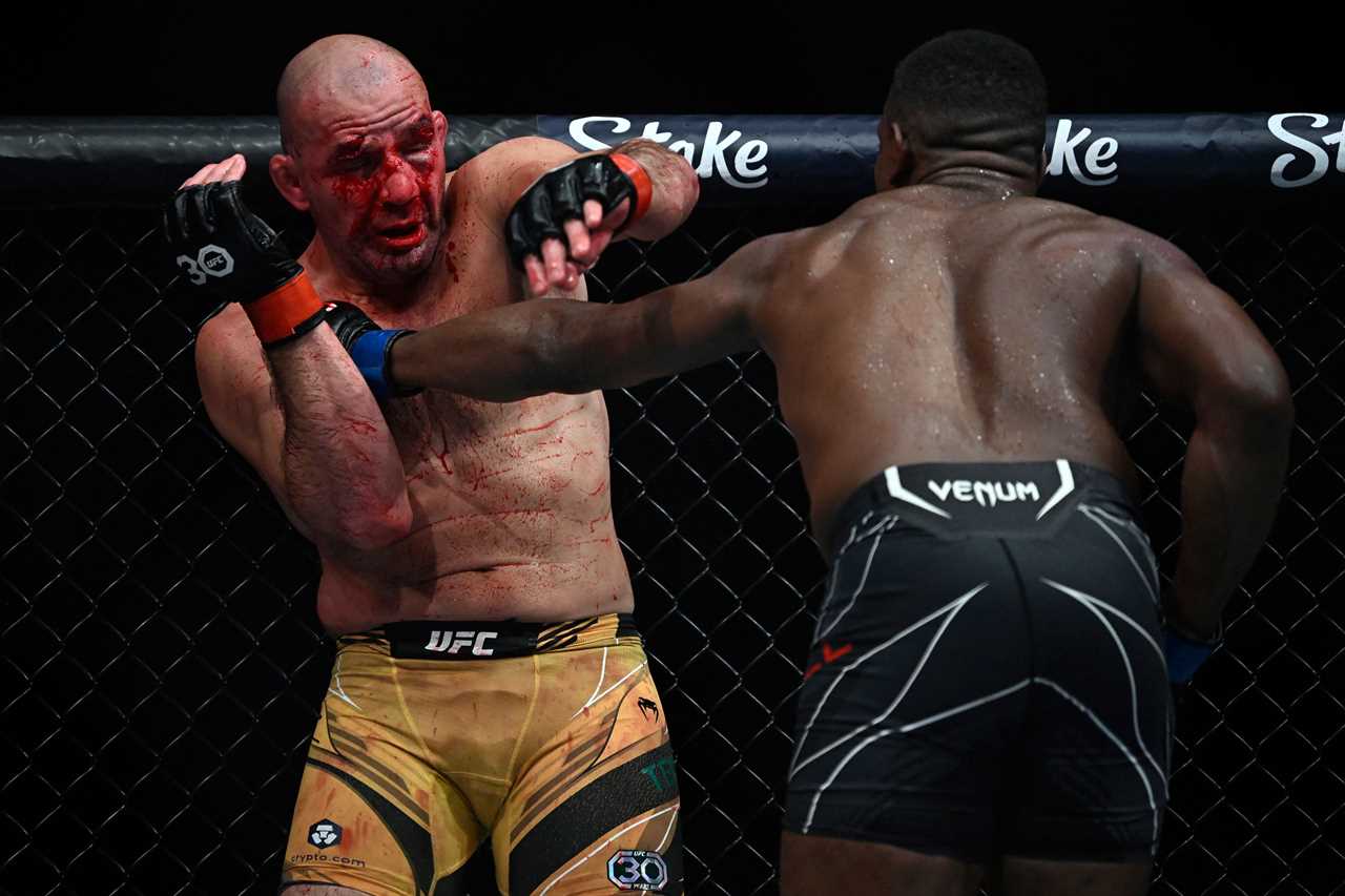 Glover Teixeira, UFC legend, shows his heavily-bandaged face after a brutal and bloody loss to Jamahal Hill