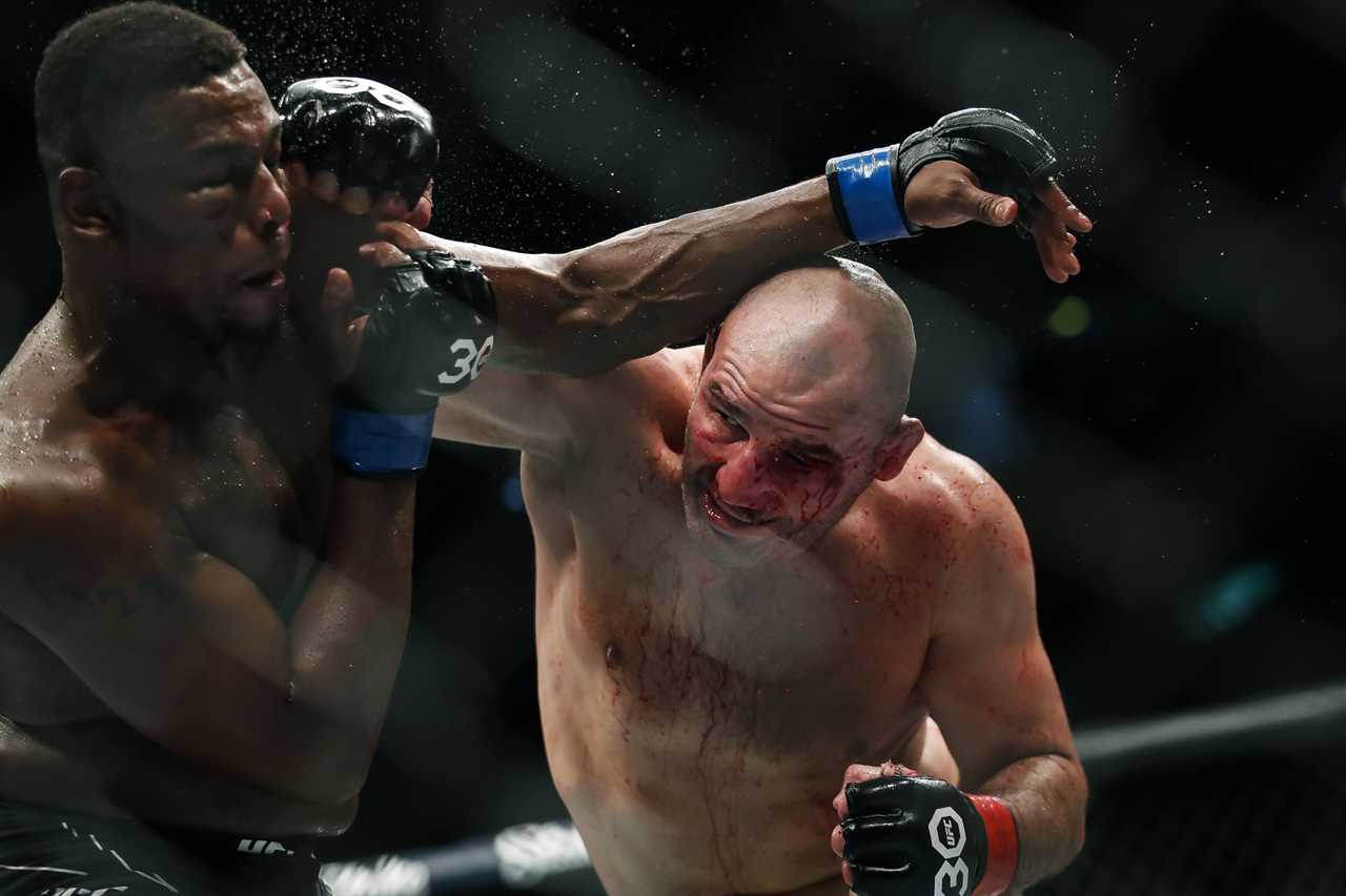 UFC fans shocked by the gruesome amount blood that poured off Jamahal Hill's face in Teixeira win.
