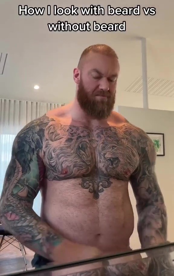 Hafthor Bjornsson, Game of Thrones' boxer turned star, looks unrecognisable with his trademark beard
