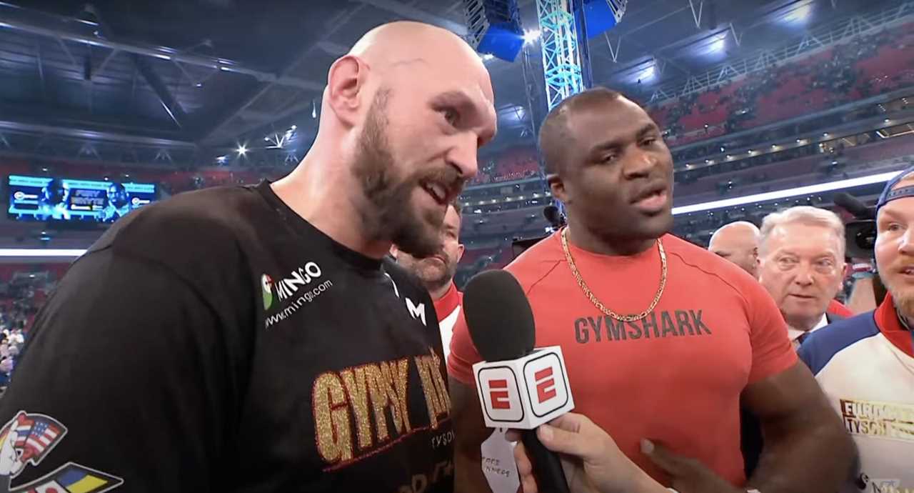 Francis Ngannou accepts Tyson Fury fight with Mike Tyson in cage as special guest referee in bizarre clash