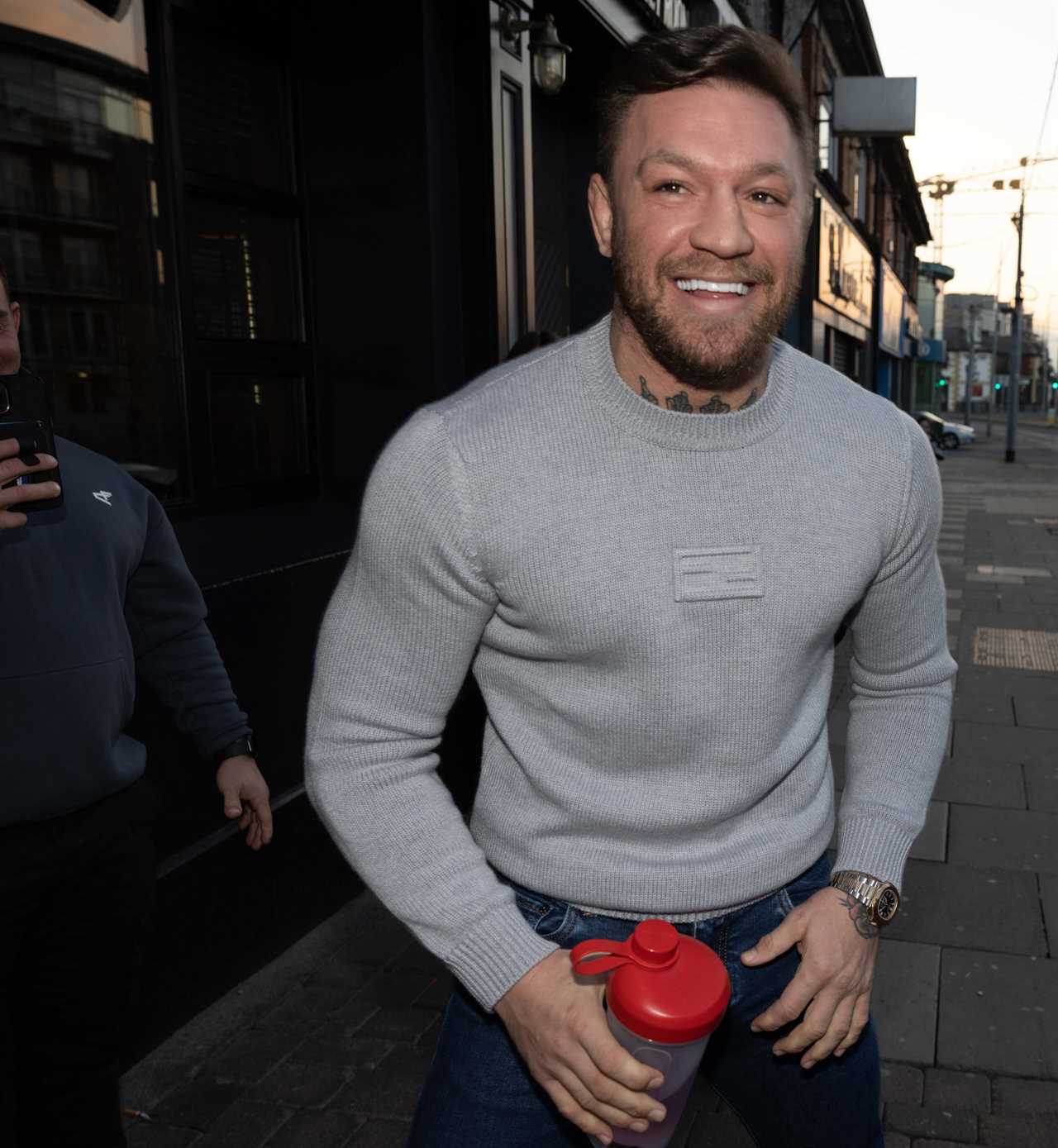 Picture of Beaming Conor McGregor ahead of Eddie Hearn meeting in bid to make Katie’s Croke Park dreams come true