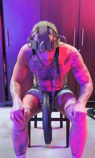 Expect Tommy to hit you hard? - Jake Paul does a bizarre NECK workout at the gym, leaving fans baffled