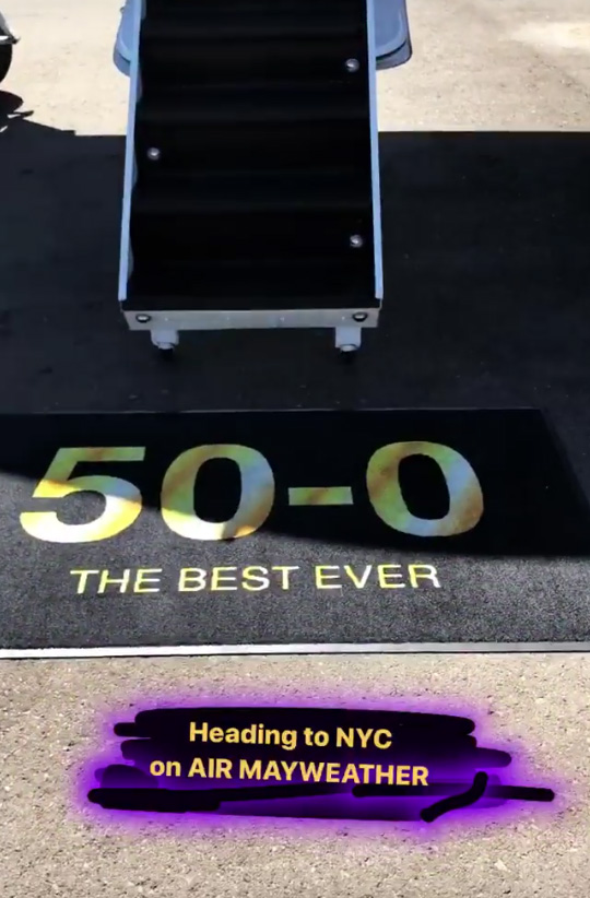 Floyd Mayweather has a PS50m private plane, where he gambles and plays poker.
