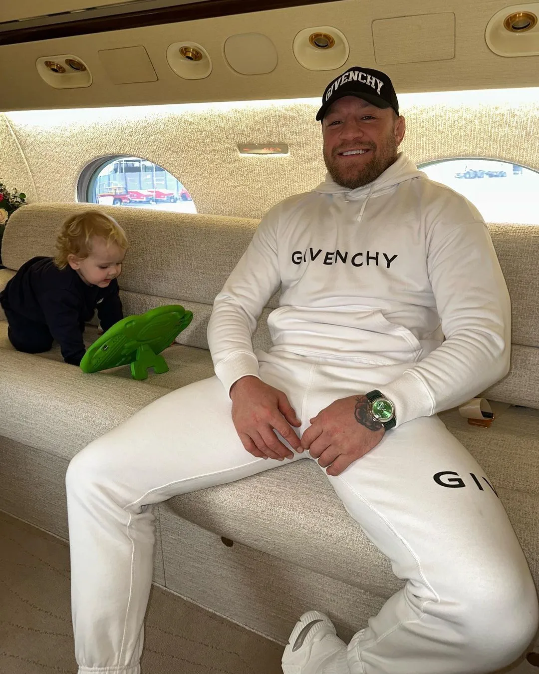 Conor McGregor's sweet family snaps as he flew to Las Vegas to coach UFC fighters